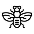 Glossinidae tsetse icon outline vector. Buzz disease