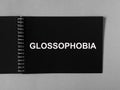 Glossophobia word. Fear of public speaking