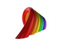 Glossy 3d rainbow