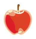 Glossy apple logo icon vector