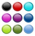 Glossy aqua buttons Royalty Free Stock Photo