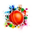 Glossy Ball for Cricket Sports concept. Royalty Free Stock Photo