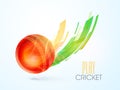 Glossy Ball for Cricket Sports concept. Royalty Free Stock Photo