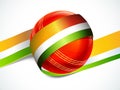 Glossy Ball for Cricket Sports concept. Royalty Free Stock Photo