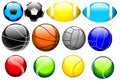 Glossy balls set vector Royalty Free Stock Photo