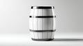 Glossy Barrel Design Mockup Featuring a Clean Label and Shadows Against a Minimalistic Background Royalty Free Stock Photo