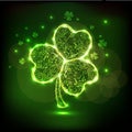 Glossy beautiful shamrock leave for St. Patricks Day.