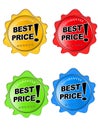 Glossy Best Price Icons Royalty Free Stock Photo