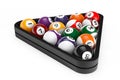 Glossy billiard balls set Royalty Free Stock Photo