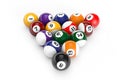 Glossy billiard balls set Royalty Free Stock Photo