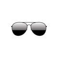 Glossy black aviator sunglasses design
