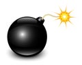 Glossy black bomb Royalty Free Stock Photo