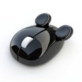 Stylish Black Computer Mouse with Ear Design Royalty Free Stock Photo