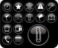 Glossy black icons part4