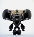 Glossy black robot toy, 3d rendering