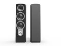 Glossy black speakers Royalty Free Stock Photo