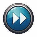 Glossy Blue Fast Forward Media Button Royalty Free Stock Photo