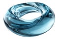 Abstract blue liquid ring shape Royalty Free Stock Photo