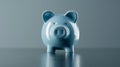 The Blue Piggy Bank.AI generated image Royalty Free Stock Photo