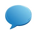 Glossy blue speech bubble illustration for communication and messages Royalty Free Stock Photo