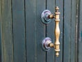Glossy brass metal bronze door handle knob holder
