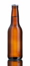 Glossy brown beer bottle