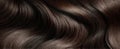 The glossy brown hair with smooth flowing waves and elegant texture..AI generated image Royalty Free Stock Photo