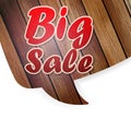Glossy brown wood speech bubble. Royalty Free Stock Photo
