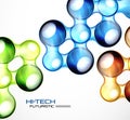 Glossy bubble abstract background