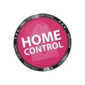Glossy Button Home Control - Pink Vector Edition - Isolated On White Background Royalty Free Stock Photo