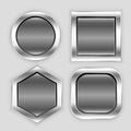 Glossy button icons in different shapes Royalty Free Stock Photo