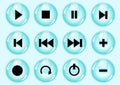 Glossy button set Royalty Free Stock Photo