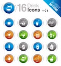 Glossy Buttons - Drink Icons