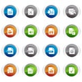 Glossy Buttons - File format icons Royalty Free Stock Photo