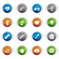 Glossy buttons - medical icons