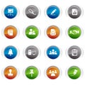 Glossy buttons - Office and Business icons