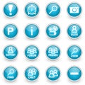 Glossy circle web icons set Royalty Free Stock Photo
