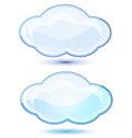 Glossy clouds stocks logo