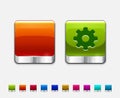 Glossy color templates for square buttons Royalty Free Stock Photo