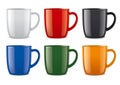 Glossy colored cups Royalty Free Stock Photo