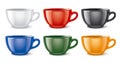 Glossy colored cups Royalty Free Stock Photo