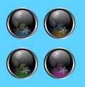 Glossy colorful ball buttons