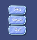 Glossy colorful computer game menu interface set Royalty Free Stock Photo
