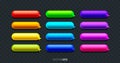 Glossy Colorful 3D Web Buttons and Chat Bubbles. Royalty Free Stock Photo