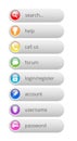 Glossy colorful internet buttons