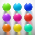 Glossy colorful sphere-01 Royalty Free Stock Photo
