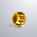 Glossy cracked crystal sphere Royalty Free Stock Photo