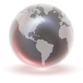 Glossy Crystal Earth Royalty Free Stock Photo