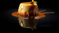 Glossy Custard Pudding With Caramel Sauce - A Visual Delight Royalty Free Stock Photo