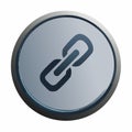 Glossy 3D Link Icon for Web Connection Royalty Free Stock Photo